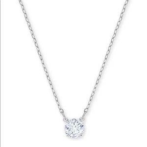 Swarovski silver-tone crystal pendant necklace